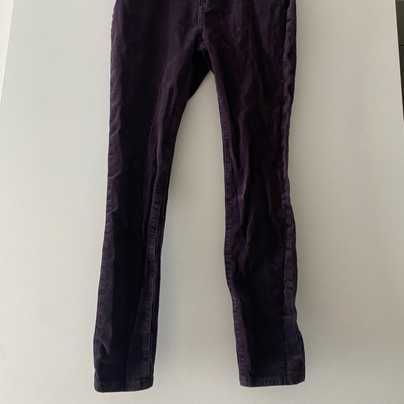 Plum/Eggplant Anthropologie Pilcro Mid Rise Corduroy Skinny Legging Pants - Picture 13 of 16